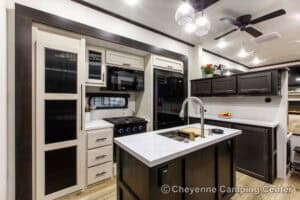 2026 Forest River Sabre 37FLH Front Living Room Fifth Wheel Interior Image