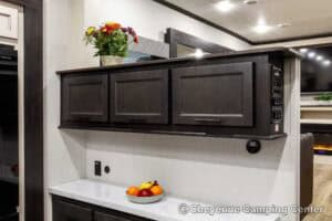 2026 Forest River Sabre 37FLH Front Living Room Fifth Wheel Interior Image