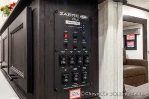 2026 Forest River Sabre 37FLH Front Living Room Fifth Wheel Interior Image