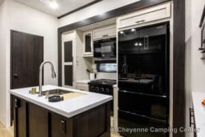 2026 Forest River Sabre 37FLH Front Living Room Fifth Wheel Interior Image