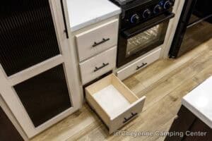 2026 Forest River Sabre 37FLH Front Living Room Fifth Wheel Interior Image