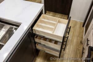 2026 Forest River Sabre 37FLH Front Living Room Fifth Wheel Interior Image