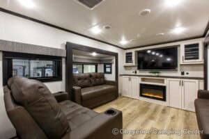 2026 Forest River Sabre 37FLH Front Living Room Fifth Wheel Interior Image