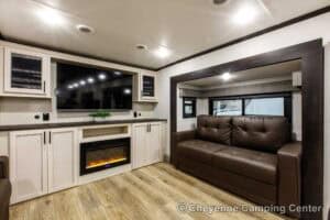 2026 Forest River Sabre 37FLH Front Living Room Fifth Wheel Interior Image