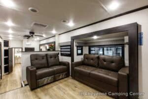 2026 Forest River Sabre 37FLH Front Living Room Fifth Wheel Interior Image