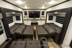 2026 Forest River Sabre 37FLH Front Living Room Fifth Wheel Interior Image