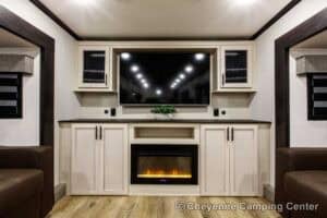 2026 Forest River Sabre 37FLH Front Living Room Fifth Wheel Interior Image