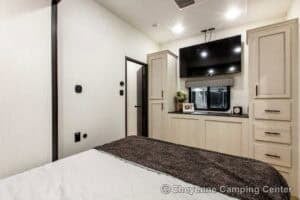 2026 Forest River Sabre 37FLH Front Living Room Fifth Wheel Interior Image