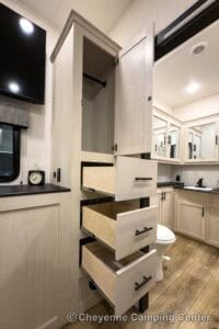 2026 Forest River Sabre 37FLH Front Living Room Fifth Wheel Interior Image