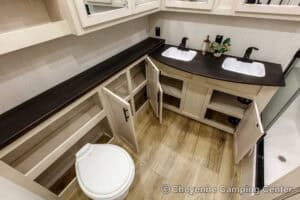 2026 Forest River Sabre 37FLH Front Living Room Fifth Wheel Interior Image