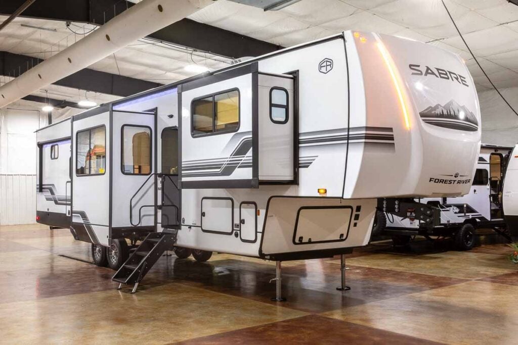 2027 Forest River Sabre 36EST Rear Kitchen Fifth Wheel Enterior Image