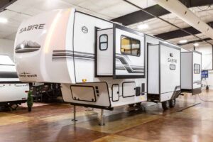 2027 Forest River Sabre 37FLH Front Living Room Fifth Wheel Exterior Image
