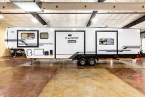 2027 Forest River Sabre 37FLH Front Living Room Fifth Wheel Exterior Image