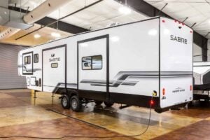 2027 Forest River Sabre 37FLH Front Living Room Fifth Wheel Exterior Image