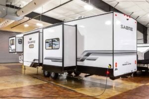 2027 Forest River Sabre 37FLH Front Living Room Fifth Wheel Exterior Image