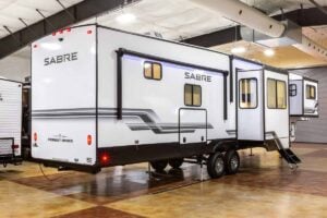 2027 Forest River Sabre 37FLH Front Living Room Fifth Wheel Exterior Image