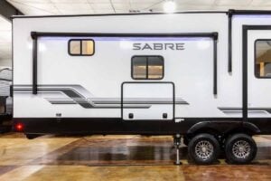 2027 Forest River Sabre 37FLH Front Living Room Fifth Wheel Exterior Image