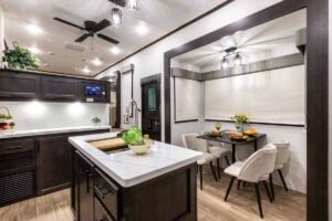 2027 Forest River Sabre 37FLH Front Living Room Fifth Wheel Interior Image