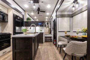 2027 Forest River Sabre 37FLH Front Living Room Fifth Wheel Interior Image