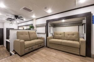 2027 Forest River Sabre 37FLH Front Living Room Fifth Wheel Interior Image