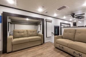 2027 Forest River Sabre 37FLH Front Living Room Fifth Wheel Interior Image