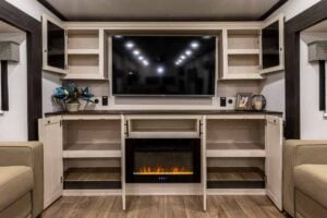 2027 Forest River Sabre 37FLH Front Living Room Fifth Wheel Interior Image