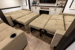 2027 Forest River Sabre 37FLH Front Living Room Fifth Wheel Interior Image
