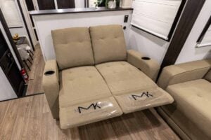 2027 Forest River Sabre 37FLH Front Living Room Fifth Wheel Interior Image