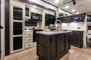 2027 Forest River Sabre 37FLH Front Living Room Fifth Wheel Interior Image