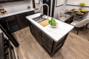 2027 Forest River Sabre 37FLH Front Living Room Fifth Wheel Interior Image