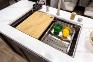 2027 Forest River Sabre 37FLH Front Living Room Fifth Wheel Interior Image