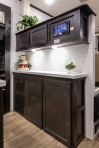 2027 Forest River Sabre 37FLH Front Living Room Fifth Wheel Interior Image