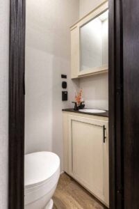 2027 Forest River Sabre 37FLH Front Living Room Fifth Wheel Interior Image