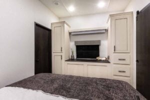 2027 Forest River Sabre 37FLH Front Living Room Fifth Wheel Interior Image