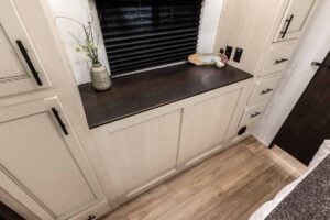 2027 Forest River Sabre 37FLH Front Living Room Fifth Wheel Interior Image