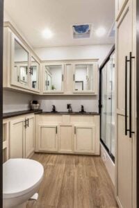 2027 Forest River Sabre 37FLH Front Living Room Fifth Wheel Interior Image
