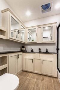 2027 Forest River Sabre 37FLH Front Living Room Fifth Wheel Interior Image