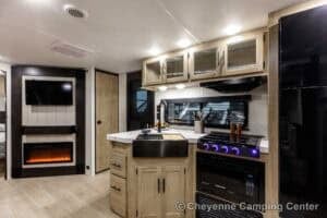 2026 Forest River Cherokee Grey Wolf 26KF Bunkhouse Travel Trailer Interior Image