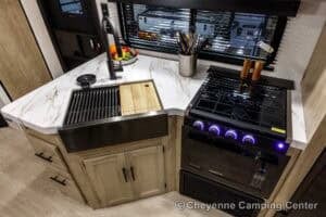 2026 Forest River Cherokee Grey Wolf 26KF Bunkhouse Travel Trailer Interior Image