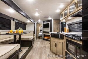 2027 Forest River Cherokee Grey Wolf 26KF Bunkhouse Travel Trailer Interior Image