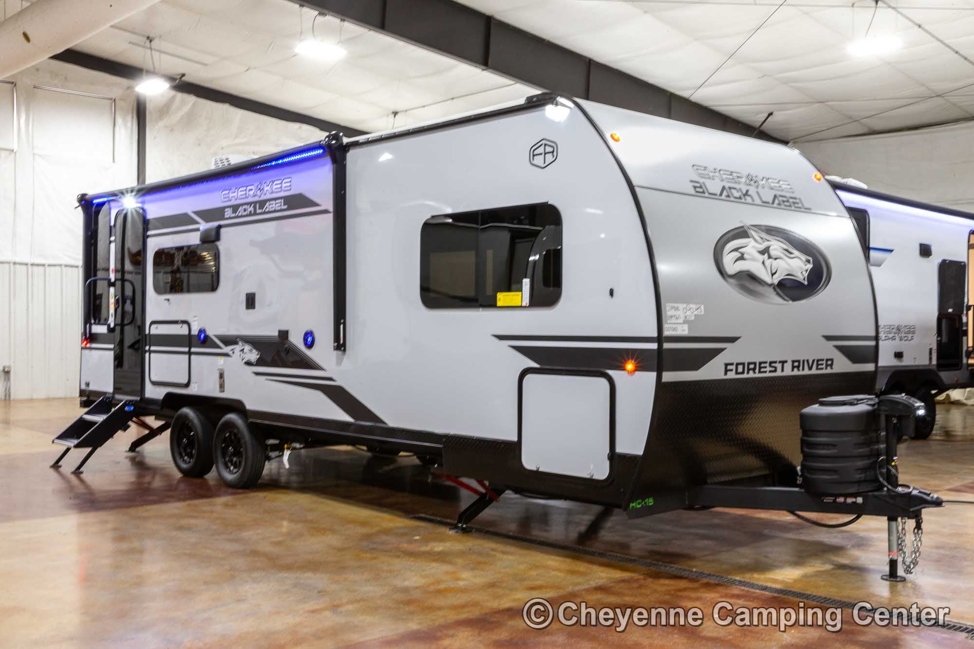 2026 Forest River Cherokee Grey Wolf Black Label 23MKBL Couples Travel Trailer Enterior Image