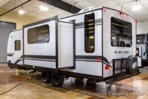 2026 Forest River Cherokee Grey Wolf Black Label 23MKBL Couples Travel Trailer Exterior Image
