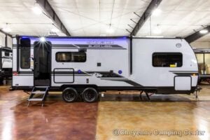 2026 Forest River Cherokee Grey Wolf Black Label 23MKBL Couples Travel Trailer Exterior Image