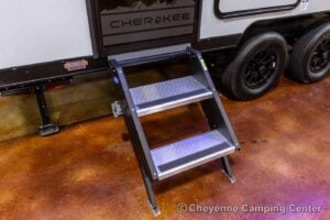 2026 Forest River Cherokee Grey Wolf Black Label 23MKBL Couples Travel Trailer Exterior Image