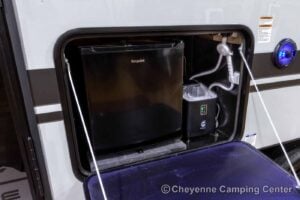 2026 Forest River Cherokee Grey Wolf Black Label 23MKBL Couples Travel Trailer Exterior Image