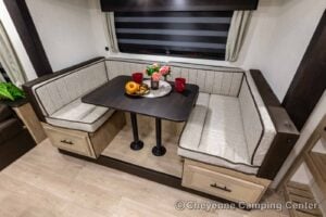 2026 Forest River Cherokee Grey Wolf Black Label 23MKBL Couples Travel Trailer Interior Image