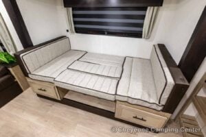 2026 Forest River Cherokee Grey Wolf Black Label 23MKBL Couples Travel Trailer Interior Image