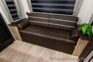 2026 Forest River Cherokee Grey Wolf Black Label 23MKBL Couples Travel Trailer Interior Image