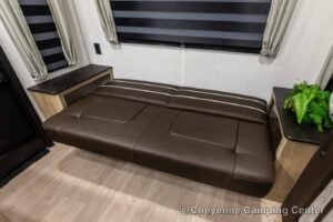 2026 Forest River Cherokee Grey Wolf Black Label 23MKBL Couples Travel Trailer Interior Image