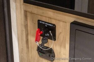 2026 Forest River Cherokee Grey Wolf Black Label 23MKBL Couples Travel Trailer Interior Image